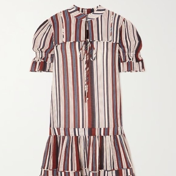 NWT Los Altos Dress Sienna Stripe Midi Dress - Picture 2 of 9